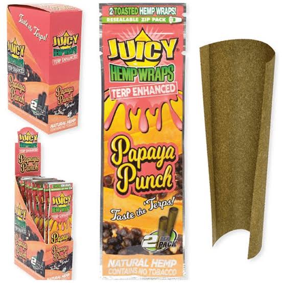 Juicy Jay's Terp Enhanced Hemp Wraps  Papaya Punch
