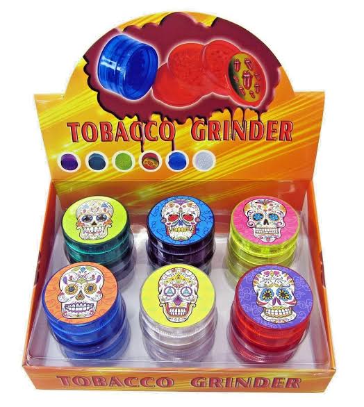 Product image Skull 50mm 4 Piece Acrylic Grinder 1