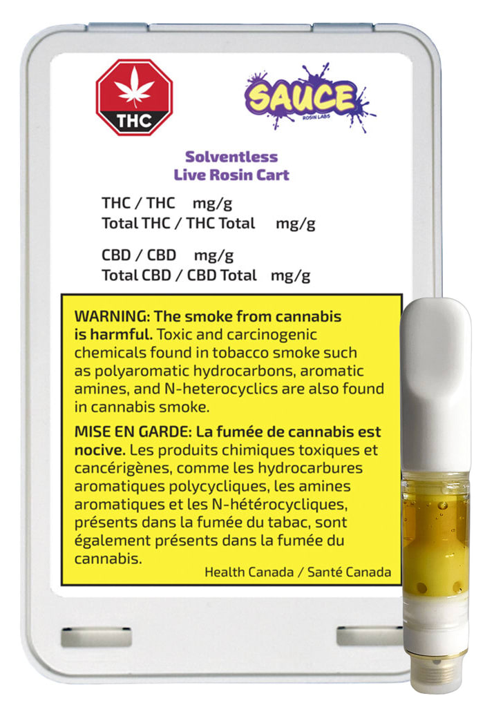 Sauce Rosin Labs - Solventless Live Rosin Cart